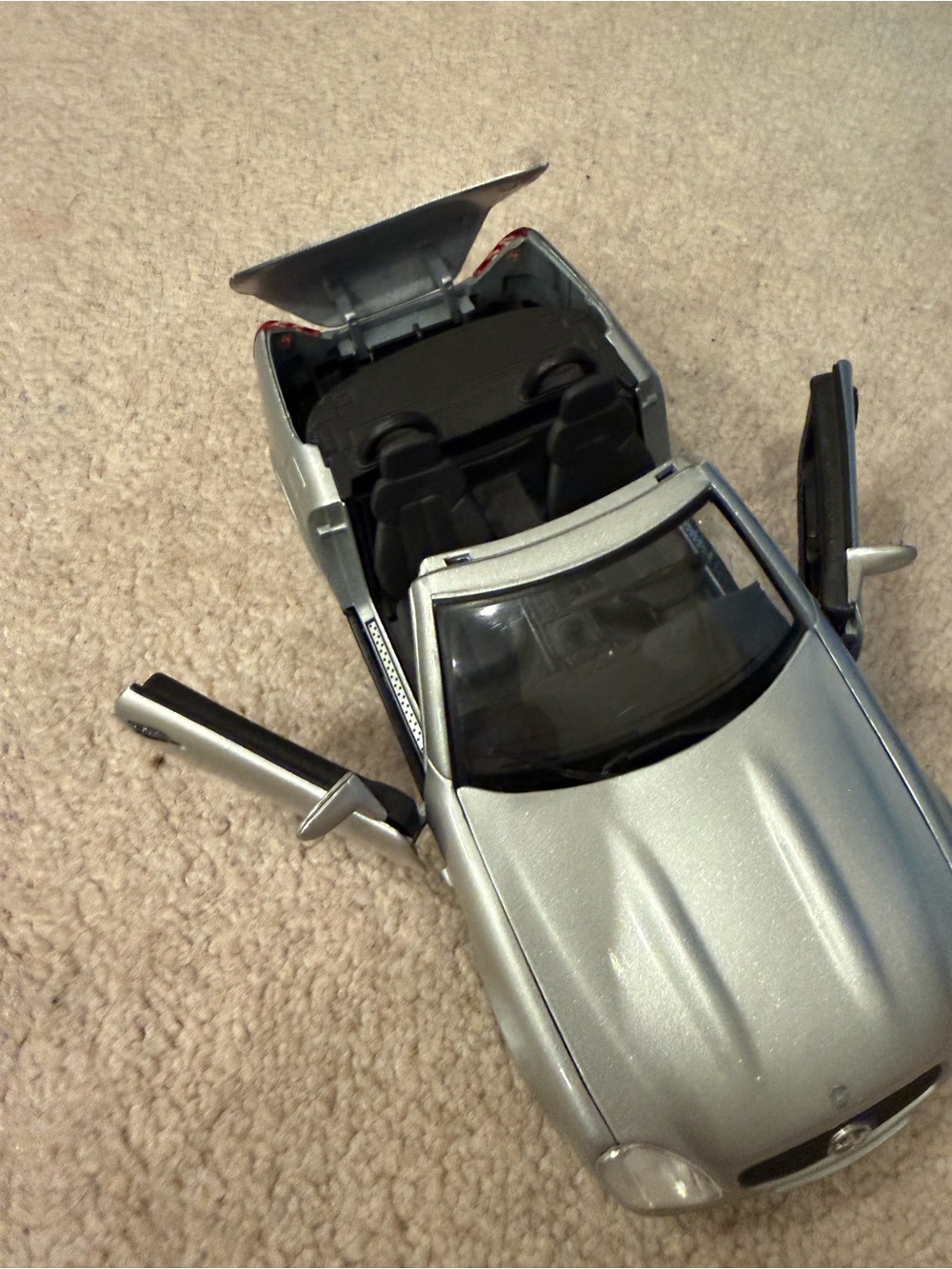 Silver Convertible Car Model - Electronics Car Audio, Video & GPS Accessory